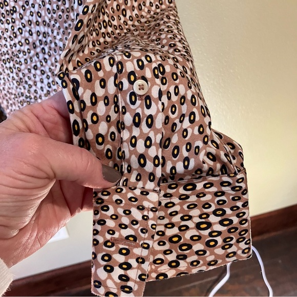 NWT Ted Baker London Dunston Regular Fit Dot Button-Up Shirt, XL, Brown - Picture 5 of 12